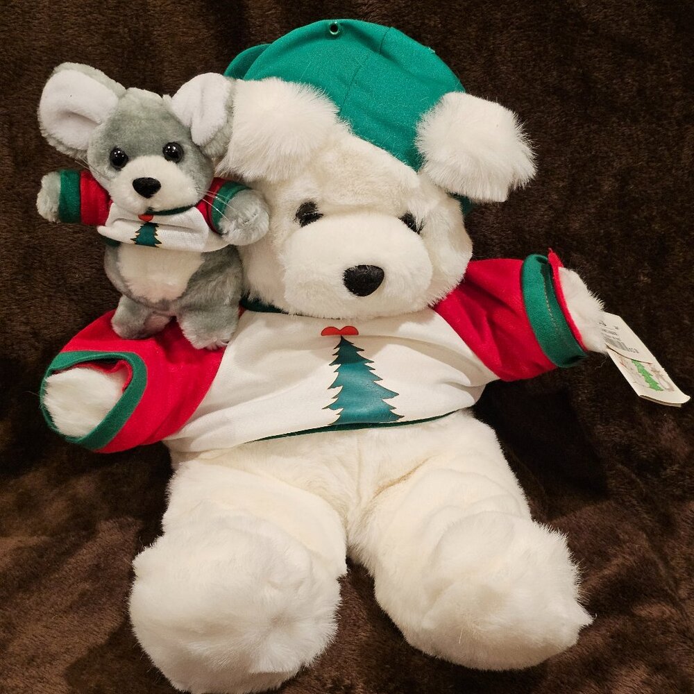 Abraham & Straus Christmas Holiday Bear & Mouse Set (NWT)